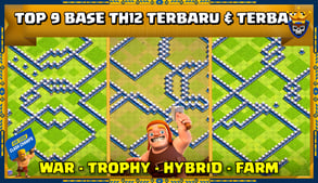 TOP 9 WAR BASE TH12 ANTI 3 STAR WITH LINK