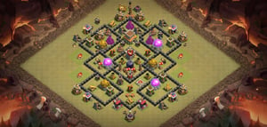 Anti 3 star TH 8 War Base