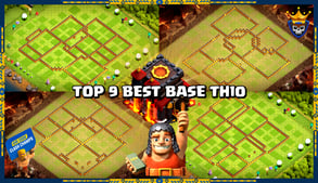 TOP 9 WAR BASE TH10 ANTI 3 STAR 2024 WITH LINK