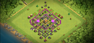 TH7 Hybrid defence base for farming and trophies.
