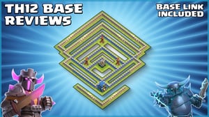 *TRICKY* Town Hall 12 (TH12) War Base - With REPLAYS & BASE LINK